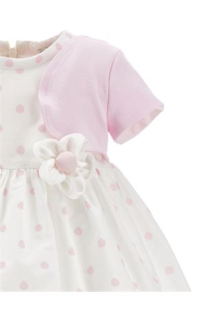 abito in cotone bianco e rosa MONNALISA KIDS | 31G9127667019B